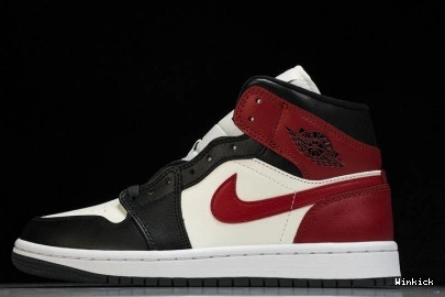 Jordan 1 Mid BQ6472-160 Toe” Air “Black 0725